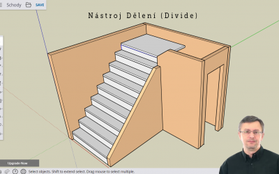 SketchUp – tip – nástroj dělení DIVIDE